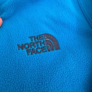 The North Face Kids Blue Fleece Sweatshirt with Black Logo